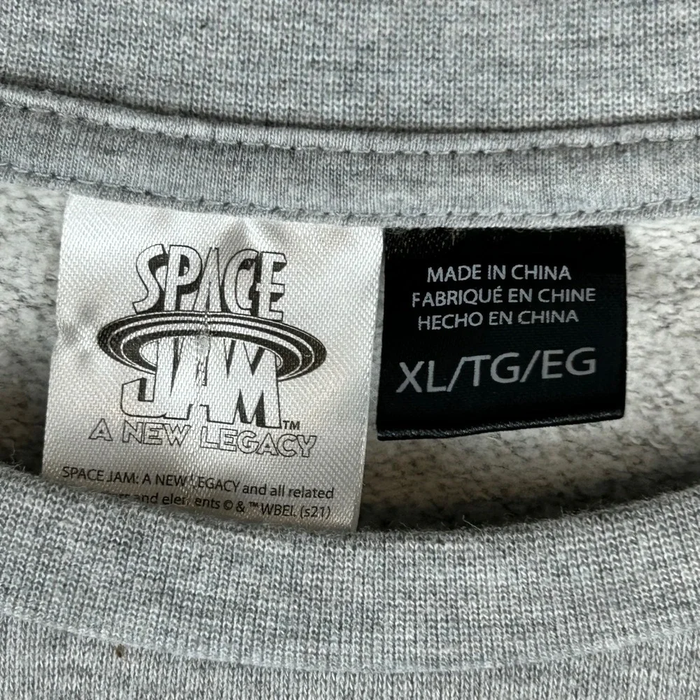 Space‎ Jam A New Legacy Bugs Bunny Kids XL Grey Graphic Pullover Sweatshirt